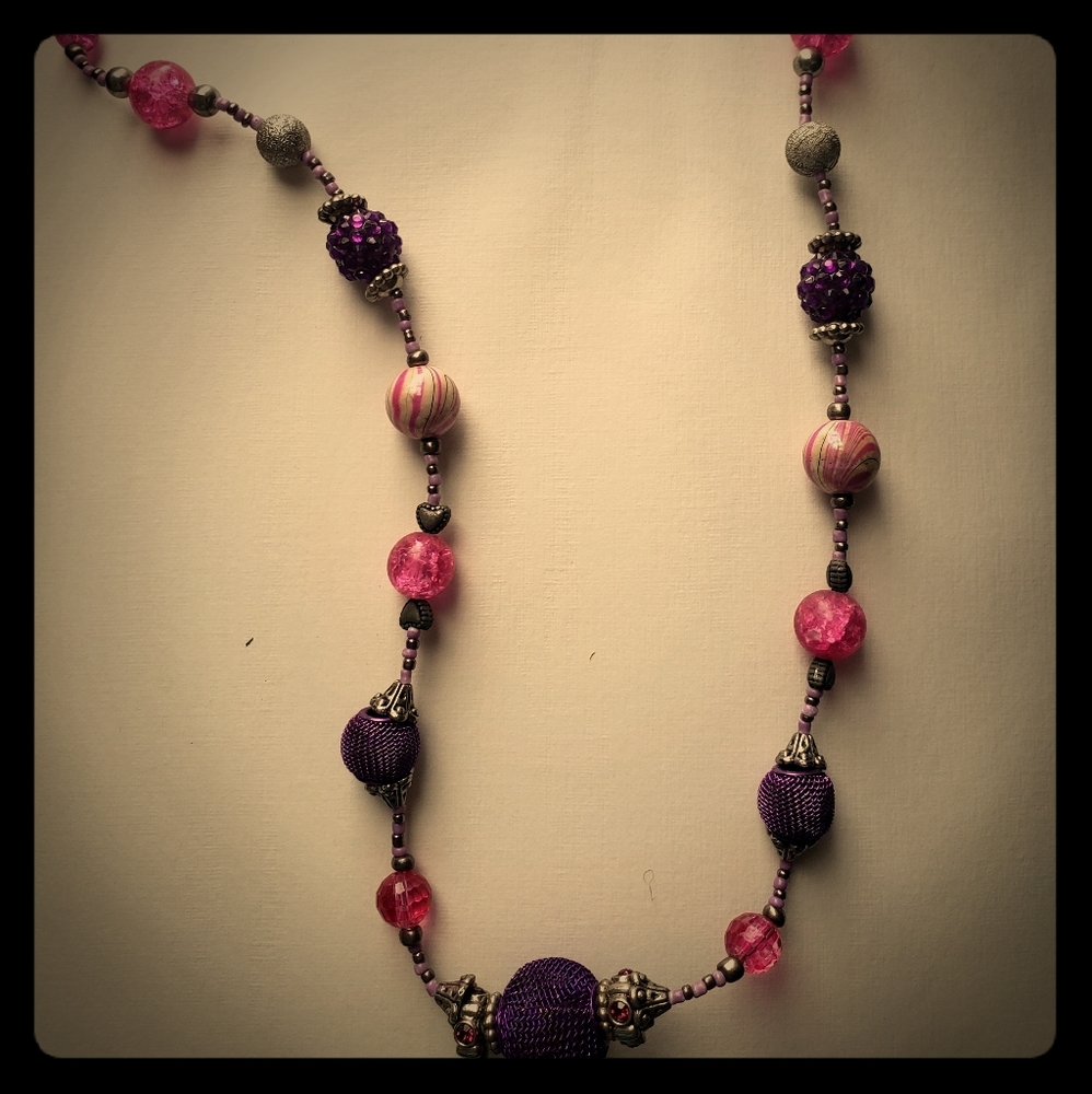 Pink and purple necklace